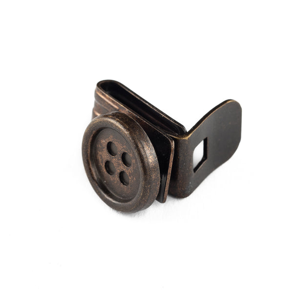 Klemmknopf Altmessing (Set 6 Stück)