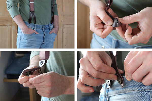 Klemmknopf Altmessing (Set 6 Stück)